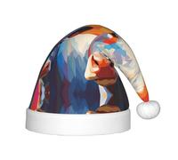 WZYCWB Watercolor painting of two cows Patterned Christmas Party Hat, Children's Class Activity Gift, Christmas Holiday Decoration Prop