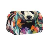 WZYCWB Watercolor Panda Portable Pencil Case ideal for organizing pens in the office or storing makeup brushes