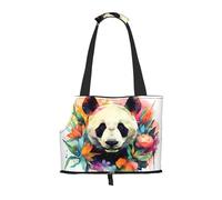 WZYCWB Watercolor Panda Printed Pet Shoulder Bag - Lightweight, Breathable Travel Small Pet Shoulder Bag