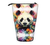 WZYCWB Watercolor Panda Printed Retractable Pen Holder Suitable for use as a Simple Cosmetic Bag, Wallet, etc.