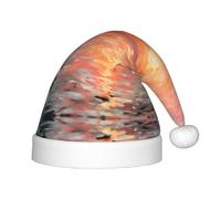 WZYCWB Watercolor Sunset Patterned Christmas Party Hat, Children's Class Activity Gift, Christmas Holiday Decoration Prop