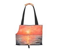 WZYCWB Watercolor Sunset Printed Pet Shoulder Bag - Lightweight, Breathable Travel Small Pet Shoulder Bag