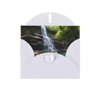 WZYCWB Waterfall Views Printed White Pearlescent Paper Holiday Card with Envelope. Suitable for birthday wishes wedding congratulations and condolences.