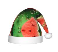 WZYCWB Watermelon cut into cubes Printed Christmas Hats for Kids, Cute Pointed Hats, Christmas Party Decorations and Gifts for Family Gatherings