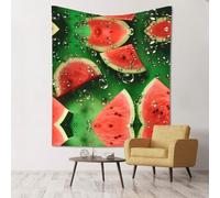 WZYCWB Watermelon cut into cubes Printed decorative wall hanging 60x51 inches - suitable for camping party home decoration