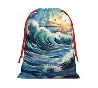WZYCWB Wave Sailboat Seagull S Printed Gift Bags - Perfect for Weddings, Christmas, Birthdays, and Parties - S - L