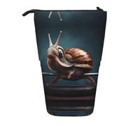 WZYCWB Weightlifting Snails Printed Retractable Pen Holder Suitable for use as a Simple Cosmetic Bag, Wallet, etc.
