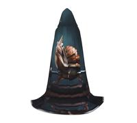 WZYCWB Weightlifting snails S Patterned Hooded Cape Cosplay Costume - Holiday Party Costume Props