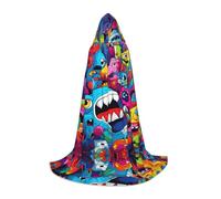 WZYCWB Weird Animals S Patterned Hooded Cape Cosplay Costume - Holiday Party Costume Props