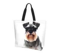 WZYCWB Well-behaved schnauzer Printed Tote Bag - Shoulder Bag - Suitable for Travel, Yoga, Beach, Commute, Shopping - Gift for Men and Women