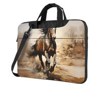 WZYCWB Western Horse 14 inch Print Laptop Crossbody Bag/Briefcase, Suitable for Daily Office Use and Business Travel
