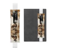 WZYCWB Western Horse Leather Pen Holder Bookmark, Adjustable Leather Pen Holder, Perfect for Back to School Christmas Gifts