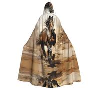 WZYCWB Western Horse Patterned Hooded Cape - Ideal Costume for Carnival/Festival Party Cosplay