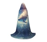 WZYCWB Whale Sky Painting L Patterned Hooded Cape Cosplay Costume - Holiday Party Costume Props