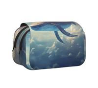 WZYCWB Whale Sky Painting Portable Pencil Case ideal for organizing pens in the office or storing makeup brushes