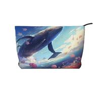 WZYCWB Whales Swimming Under The sea Printed Cosmetic Storage Bag, Perfect for Business Trips and Travel.