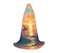 WZYCWB Whale's Tail L Patterned Hooded Cape Cosplay Costume - Holiday Party Costume Props