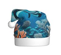 WZYCWB Whales under the sea Adult Christmas hats and printed party hats are perfect for New Year's Christmas and family parties