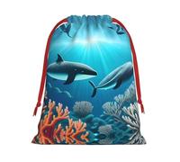WZYCWB Whales under the sea M Printed Gift Bags - Perfect for Weddings, Christmas, and Holidays - S/M/L