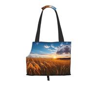 WZYCWB wheat wave Lightweight travel bag for cats & breathable small dog shoulder bag for easy portability