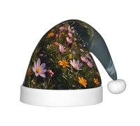 WZYCWB Where the mountain flowers bloom Patterned Christmas Hats for Kids, Cute Pointed Hats, Christmas Party Decorations and Gifts for Family Gatherings
