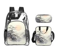 WZYCWB Where to see the moon Printed backpack set | Lunch bag and pencil case | Perfect for work, business trips, and vacations.