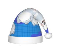 WZYCWB White Bear Family Patterned Christmas Hats for Kids, Cute Pointed Hats, Christmas Party Decorations and Gifts for Family Gatherings
