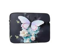 WZYCWB White Butterfly 12 inch Laptop sleeve compatible with 10-17-inch laptops. A lightweight, portable, and stylish accessory.