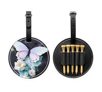 WZYCWB White Butterfly Special Printed Golf tee Storage Bag - Portable Hanging Buckle Design
