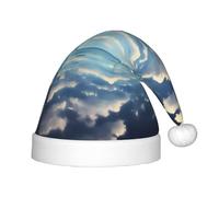 WZYCWB White clouds over the sea Print Christmas Party Hat, Children's Class Activity Gift, Christmas Holiday Decoration Prop