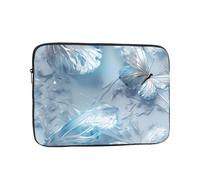 WZYCWB White Crystal Butterflies 17 inch Laptop sleeve compatible with 10-17-inch laptops. A lightweight, portable, and stylish accessory.