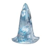 WZYCWB White Crystal Butterflies L Patterned Hooded Cape Cosplay Costume - Holiday Party Costume Props