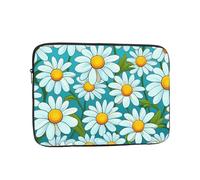 WZYCWB white daisy 12 inch Laptop sleeve compatible with 10-17-inch laptops. A lightweight, portable, and stylish accessory.