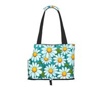 WZYCWB white daisy Printed Pet Shoulder Bag - Lightweight, Breathable Travel Small Pet Shoulder Bag
