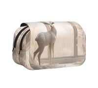 WZYCWB White deer in the jungle Portable Pencil Case ideal for organizing pens in the office or storing makeup brushes