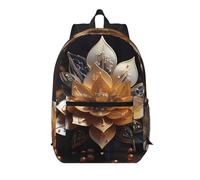 WZYCWB White delicate lotus flower Printed backpack with pockets - suitable for work, business trips, travel, sports