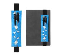 WZYCWB White Goose House Printed Large-Capacity PVC Pen Holder + Creative Diary Pen Bag Set with Elastic Band Anti-Slip Design
