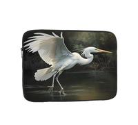WZYCWB White Heron 12 inch Laptop sleeve compatible with 10-17-inch laptops. A lightweight, portable, and stylish accessory.