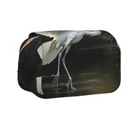 WZYCWB White Heron Portable Pencil Case ideal for organizing pens in the office or storing makeup brushes