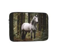 WZYCWB White horse in the jungle 12 inch Laptop sleeve compatible with 10-17-inch laptops. A lightweight, portable, and stylish accessory.