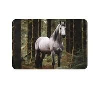 WZYCWB White horse in the jungle Printed indoor doormat suitable for front door, back door, patio and bathroom etc.