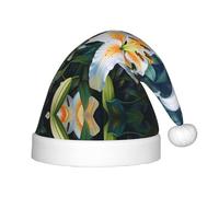 WZYCWB White Lilies Patterned Christmas Party Hat, Children's Class Activity Gift, Christmas Holiday Decoration Prop