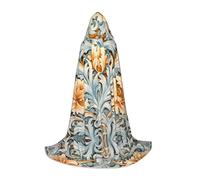 WZYCWB White-orange pattern M Patterned Hooded Cape Cosplay Costume - Holiday Party Costume Props