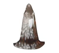 WZYCWB White peacock with open screen L Patterned Hooded Cape Cosplay Costume - Holiday Party Costume Props