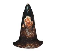 WZYCWB White Rose Gold M Patterned Hooded Cape Cosplay Costume - Holiday Party Costume Props