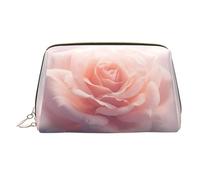 WZYCWB White Rose Printed Leather Cosmetic Bag - Stylish and Portable Cosmetic Storage Bag