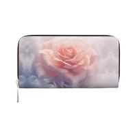 WZYCWB White Roses Leather clutch bags zipper wallets and card holders are perfect for travel or daily use, White Rose, One Size