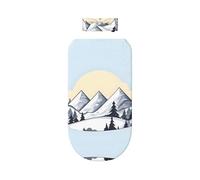 WZYCWB White Snowy Mountains Baby Girl Swaddling Set, Newborn Receiving Blanket with Headband, Must Have Swaddle Blanket for Nursery