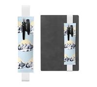 WZYCWB White Snowy Mountains Diary pencil pouches, PVC pen holders and pen holders with elastic bands, and bookmarks are the best gift choices., White, One Size