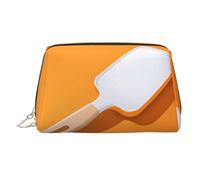 WZYCWB White Spatula Printed Leather Cosmetic Bag - Stylish and Portable Cosmetic Storage Bag